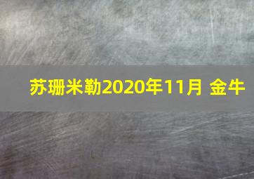 苏珊米勒2020年11月 金牛